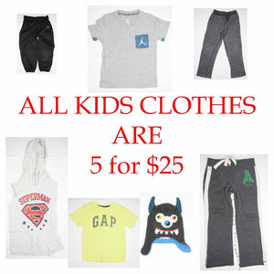 All Kids Clothes 5 for $25